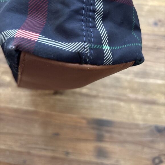 Talbots Tattersol Plaid Multicolor 90s 80s Y2K Prepster Zip Shoulder Tote Bag - Picture 3 of 8